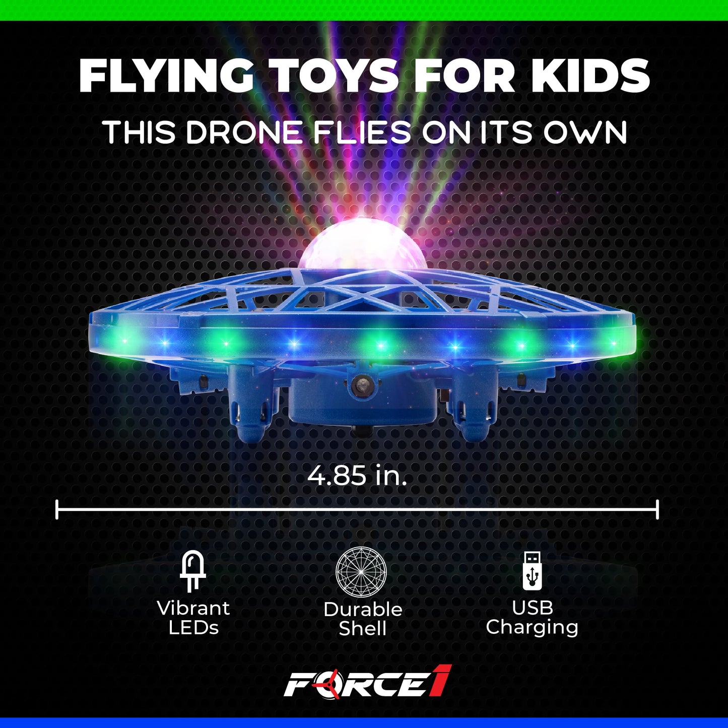 Scoot Toy Cosmo Aerial Drone Hand Controlled Mini Drone with Projector LED Light